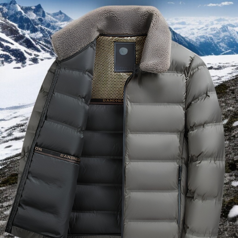 아빠 겨울 보온 패딩 앞면 전체 모습