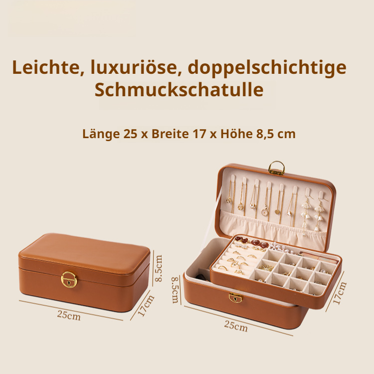 Tragbare Schmuckschatulle für Ringe und Ohrringe