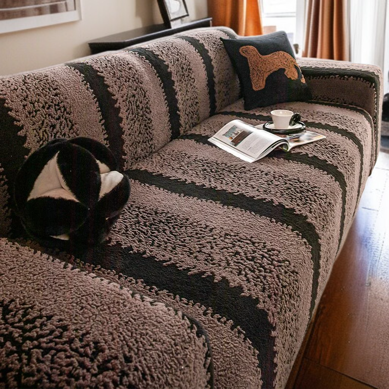 레드 고양이 잡는 소파 커버 만능 신년 축하 보호 커버 스트레치 플리스 소파 커버 무드 느낌 신년 무드 커버