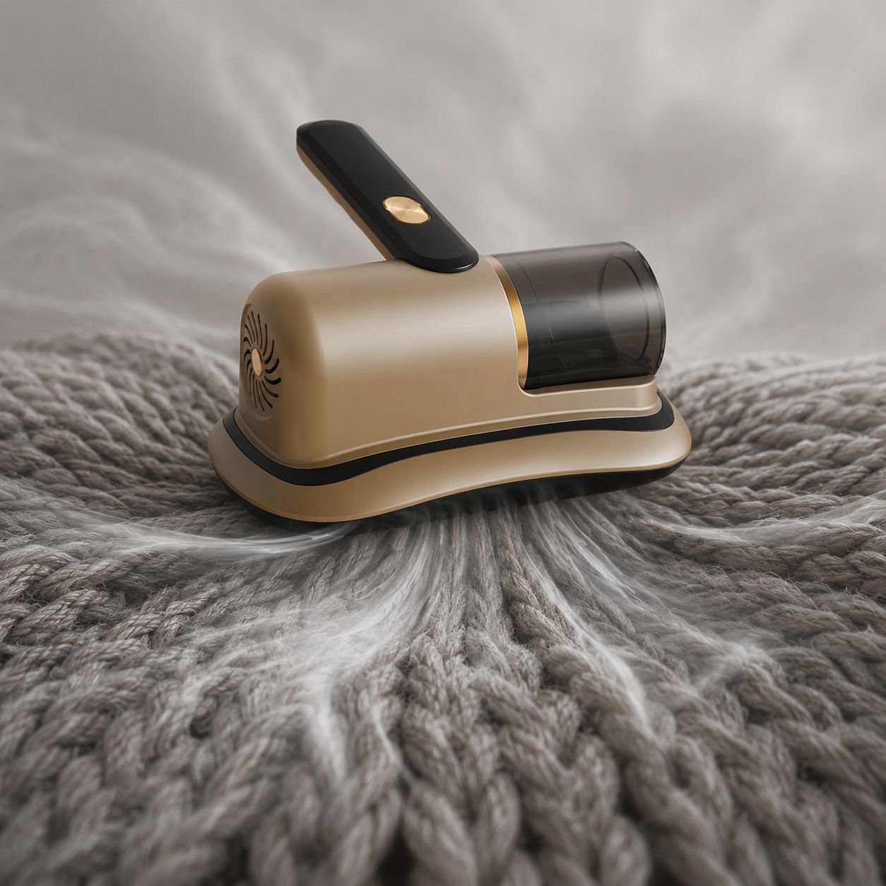 Close-up of UV light sterilization feature on vacuum cleaner