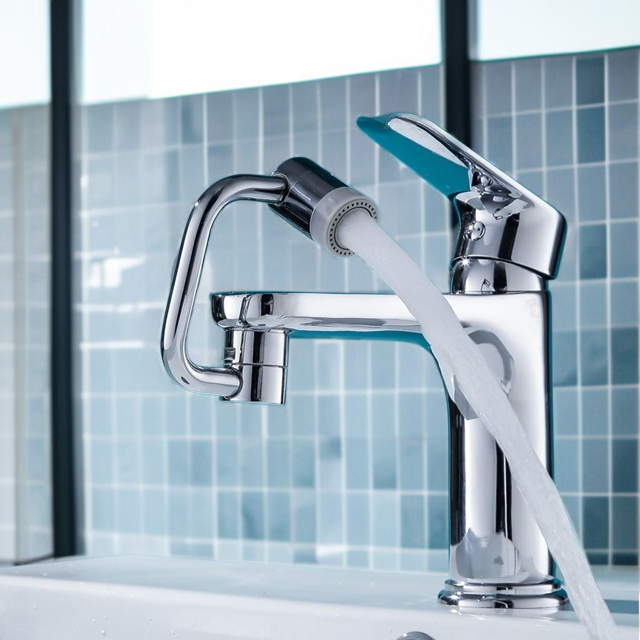 2モード切替機能付き蛇口エアレーターの使用例