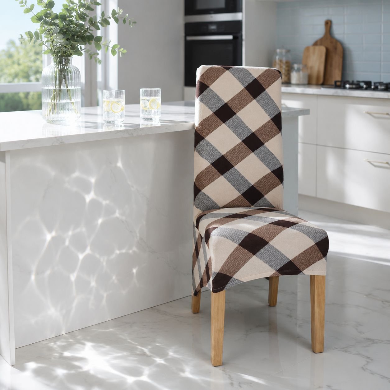 Washable and reusable office chair slipcover