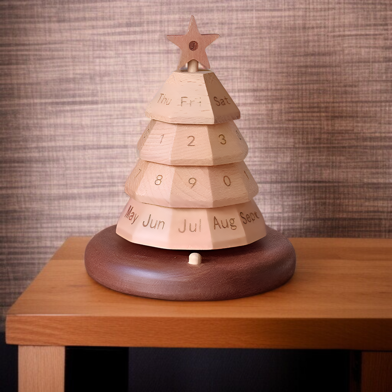 木製クリスマスツリーカレンダー正面画像