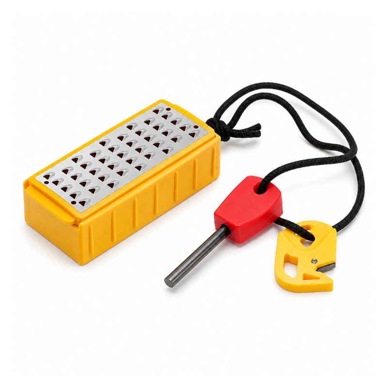 Kit de fabrication de tinder et pierre à feu portable pour l'extérieur