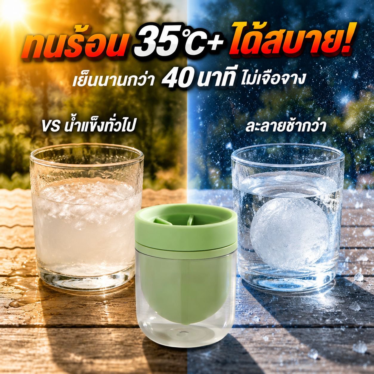 แม่พิมพ์น้ำแข็งทรงกลมเกรดอาหาร สำหรับวิสกี้ อุปกรณ์ทำน้ำแข็งใช้ในบ้าน