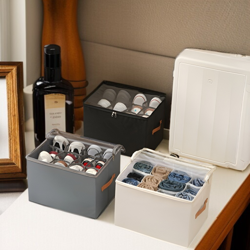 투명 디자인의 접이식 신발 수납 케이스