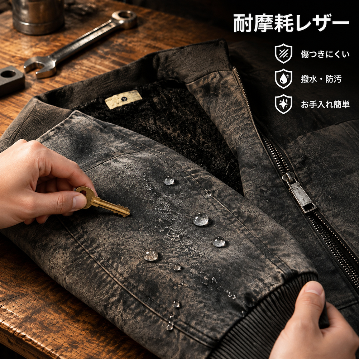 アメリカンスタイルのタイダイPUレザージャケット（メンズ）、秋冬用、フリース裏地付き厚手コットンコート、ショートスタンドカラーのモーターサイクルコットンパッド入りジャケット。