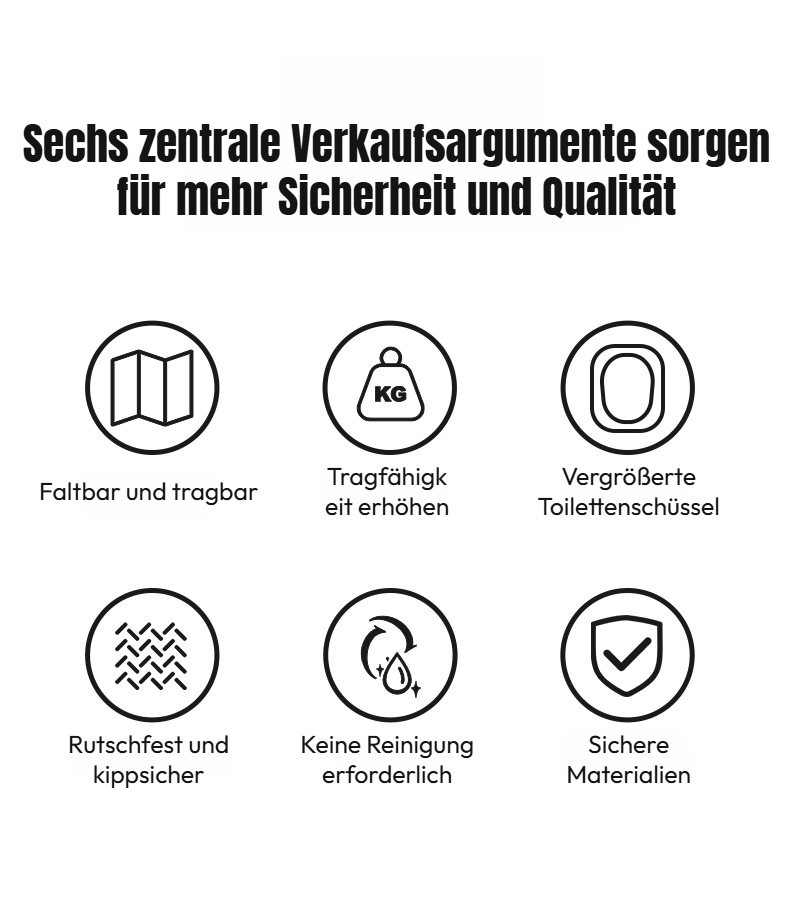 Mobile Notfalltoilette für Reisen und Outdoor-Aktivitäten