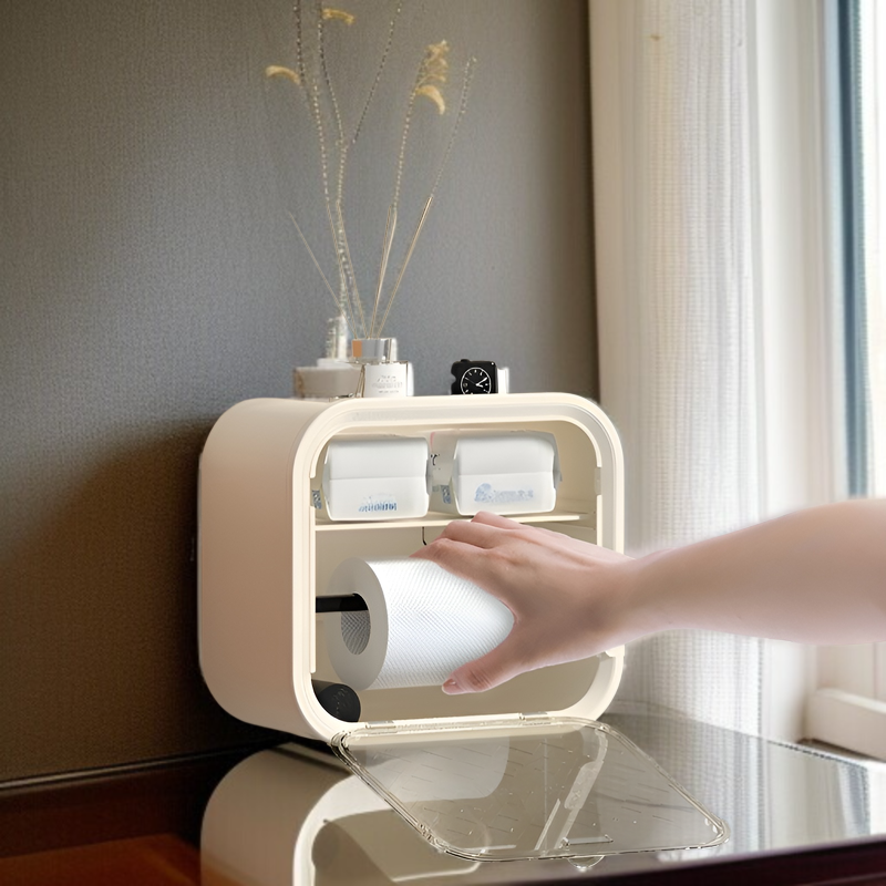 生理用ナプキン収納スペース付きペーパーボックス