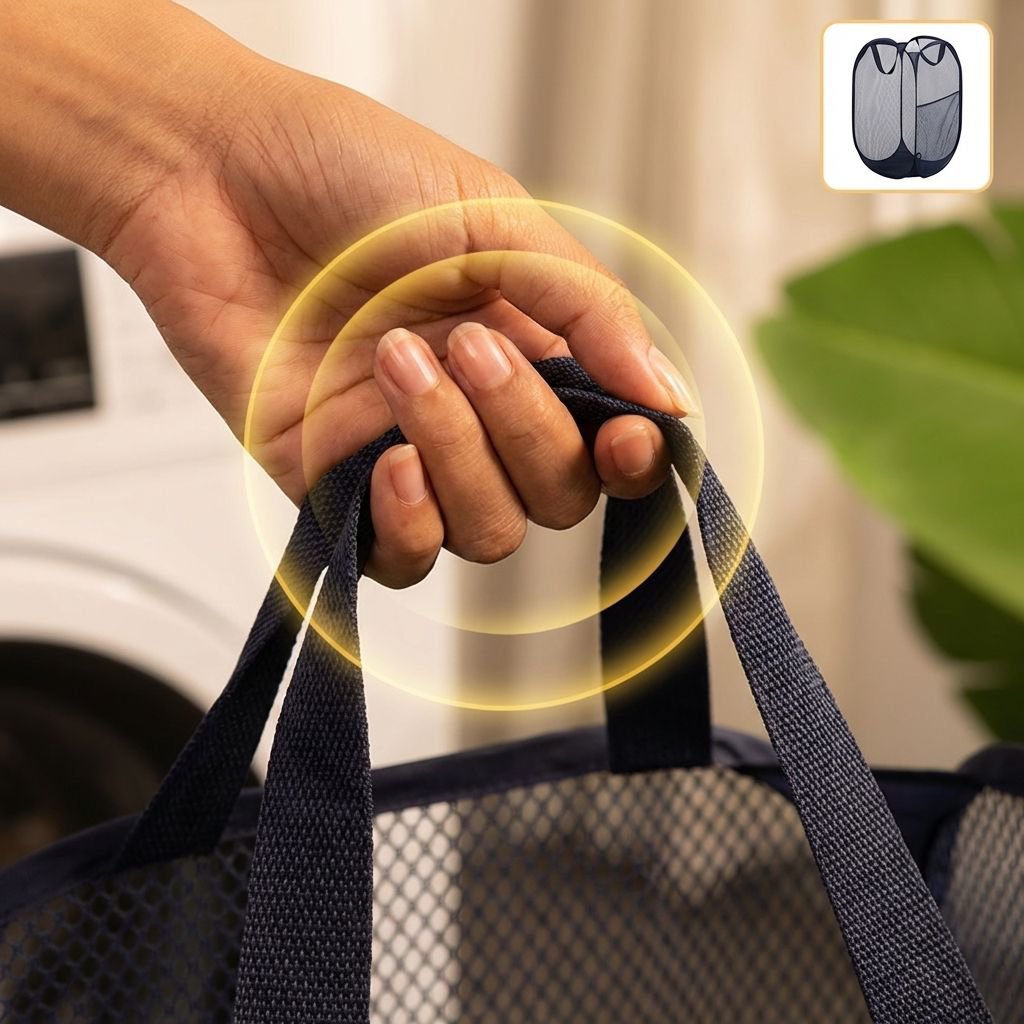 ตะกร้าใส่ผ้าแบบพับได้ขนาดใหญ่