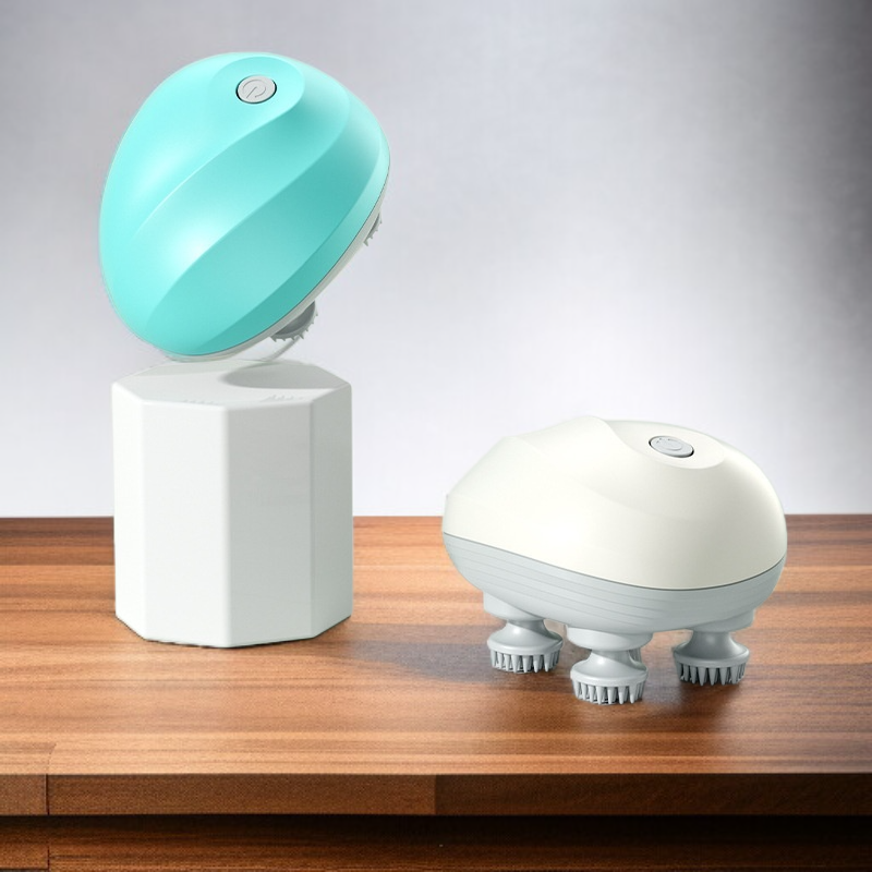 Mini masseur de tête intelligent électrique, masseur étanche, physiothérapie, pétrissage, artefact d