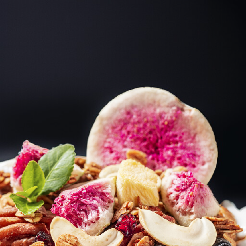 바다소금 코코아 홍차 무화과 견과류 구운 오트밀