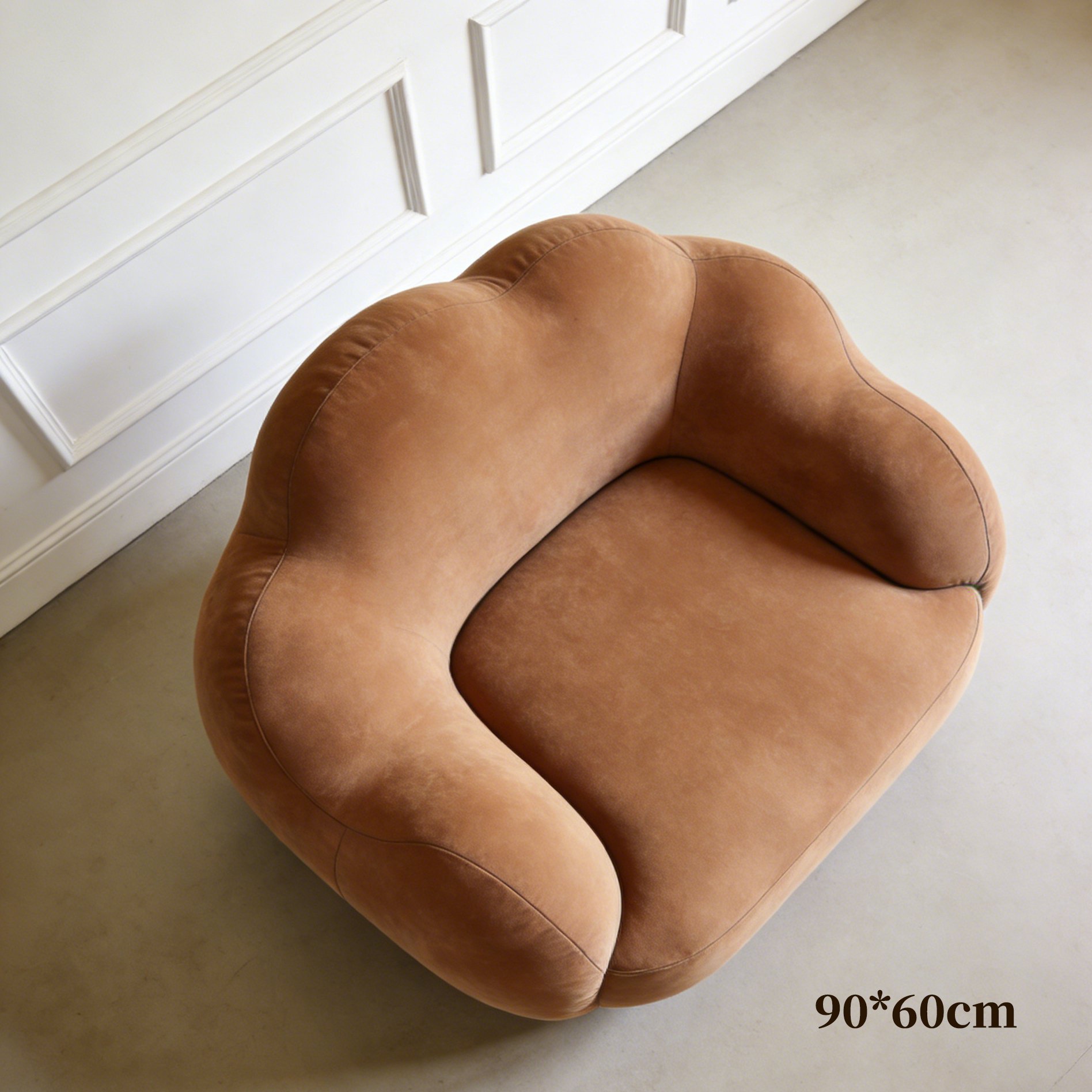 เก้าอี้โซฟาเดี่ยวสไตล์โมเดิร์นสีเทา