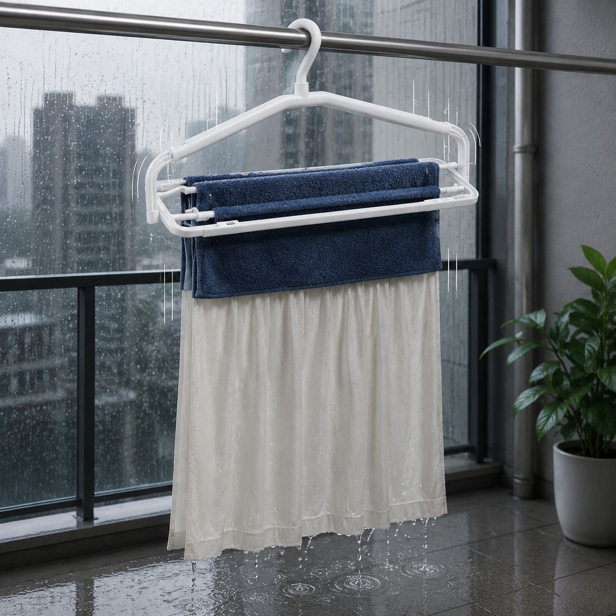 Multi-functional hanger for towels, shirts, and accessories
