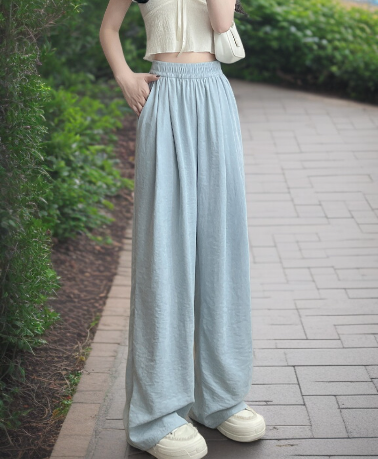 テクスチャード生地のクリームムースヤマモトパンツ
