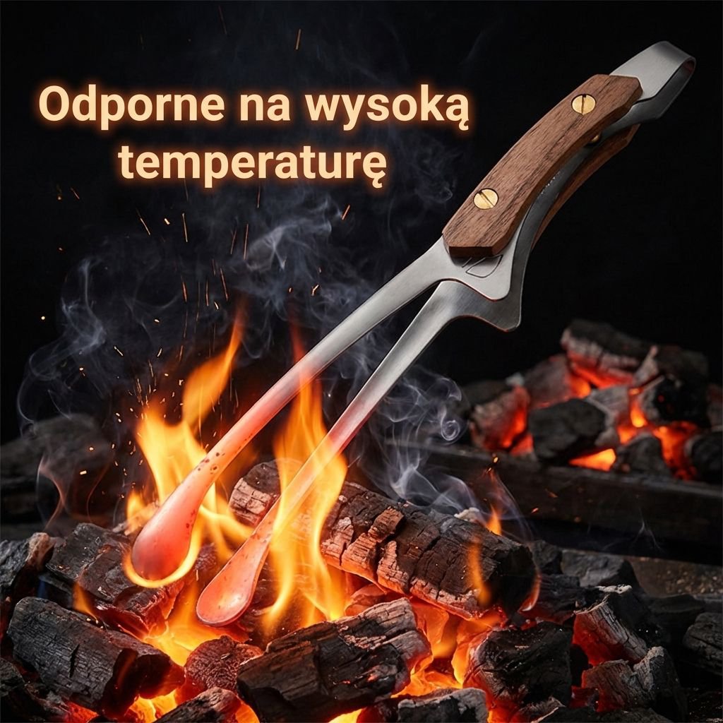 Szczypce do grilla ze stali nierdzewnej