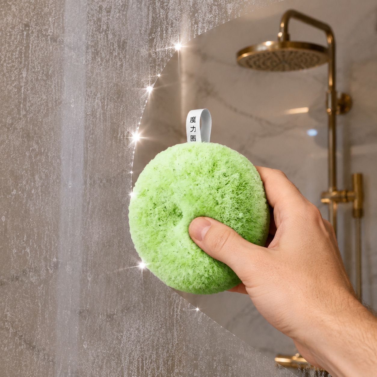 Easy-to-grip antibacterial sink brush