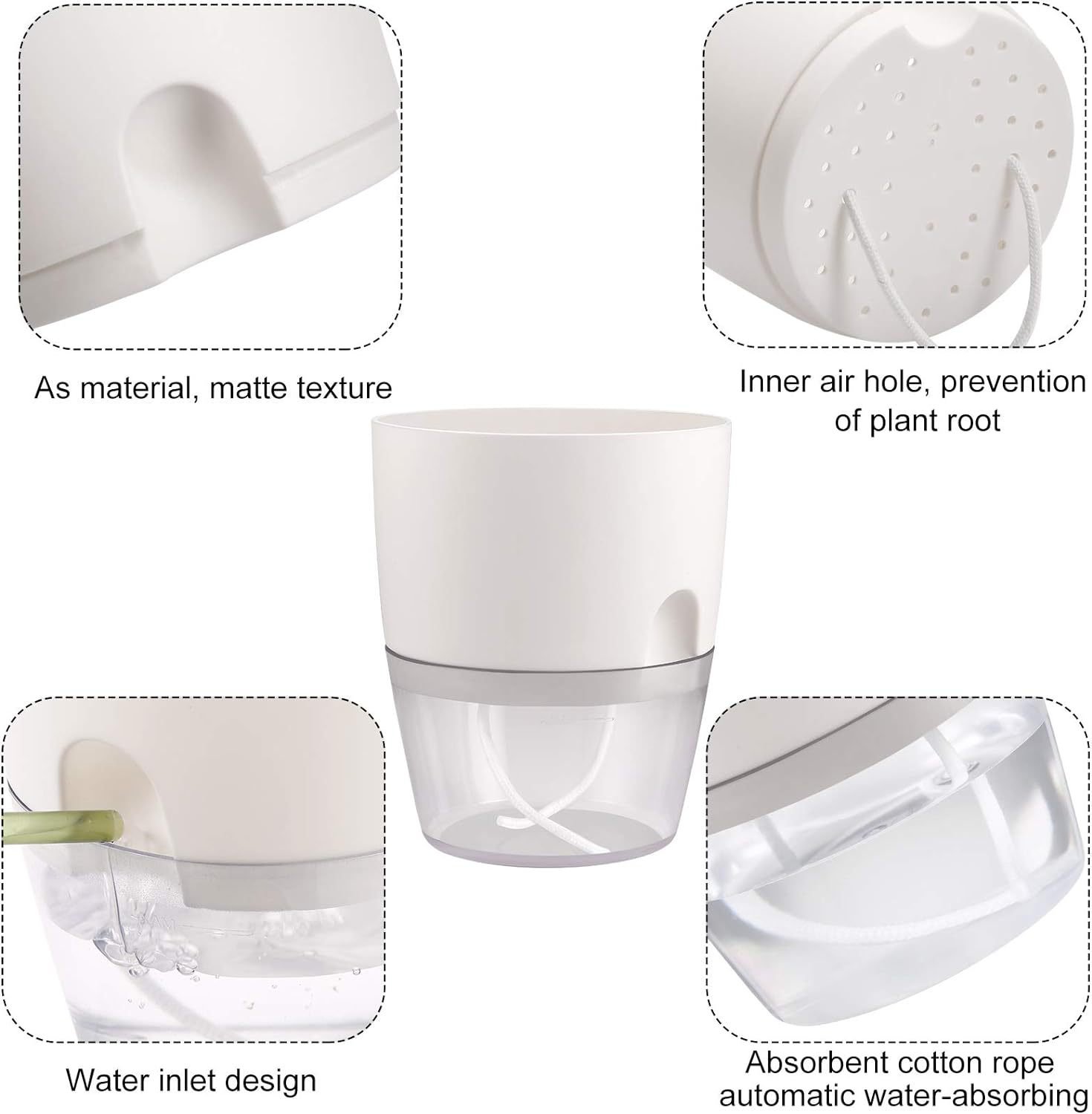 Flower pot with a visible reservoir for convenient watering