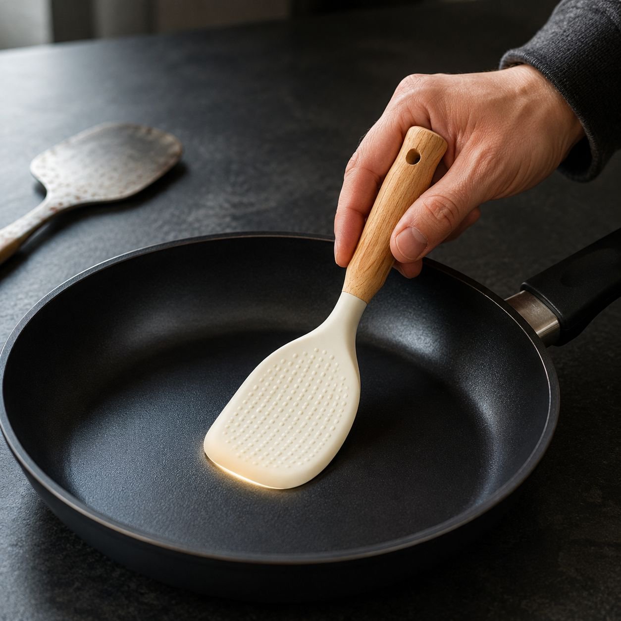 Eco kitchen spoon safe for all cookware surfaces