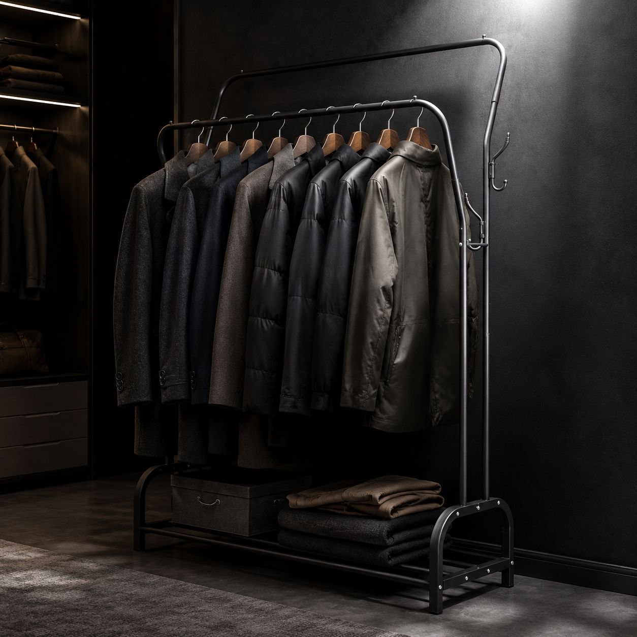 Adjustable Double Pole Floor Drying Rack
