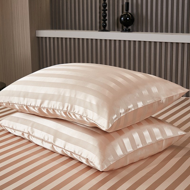 Three piece set of silk satin bed sheets