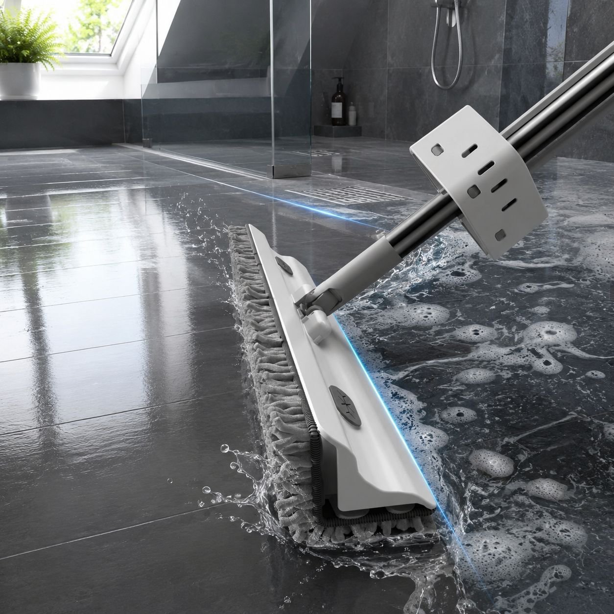 Dual-use mop with ergonomic handle