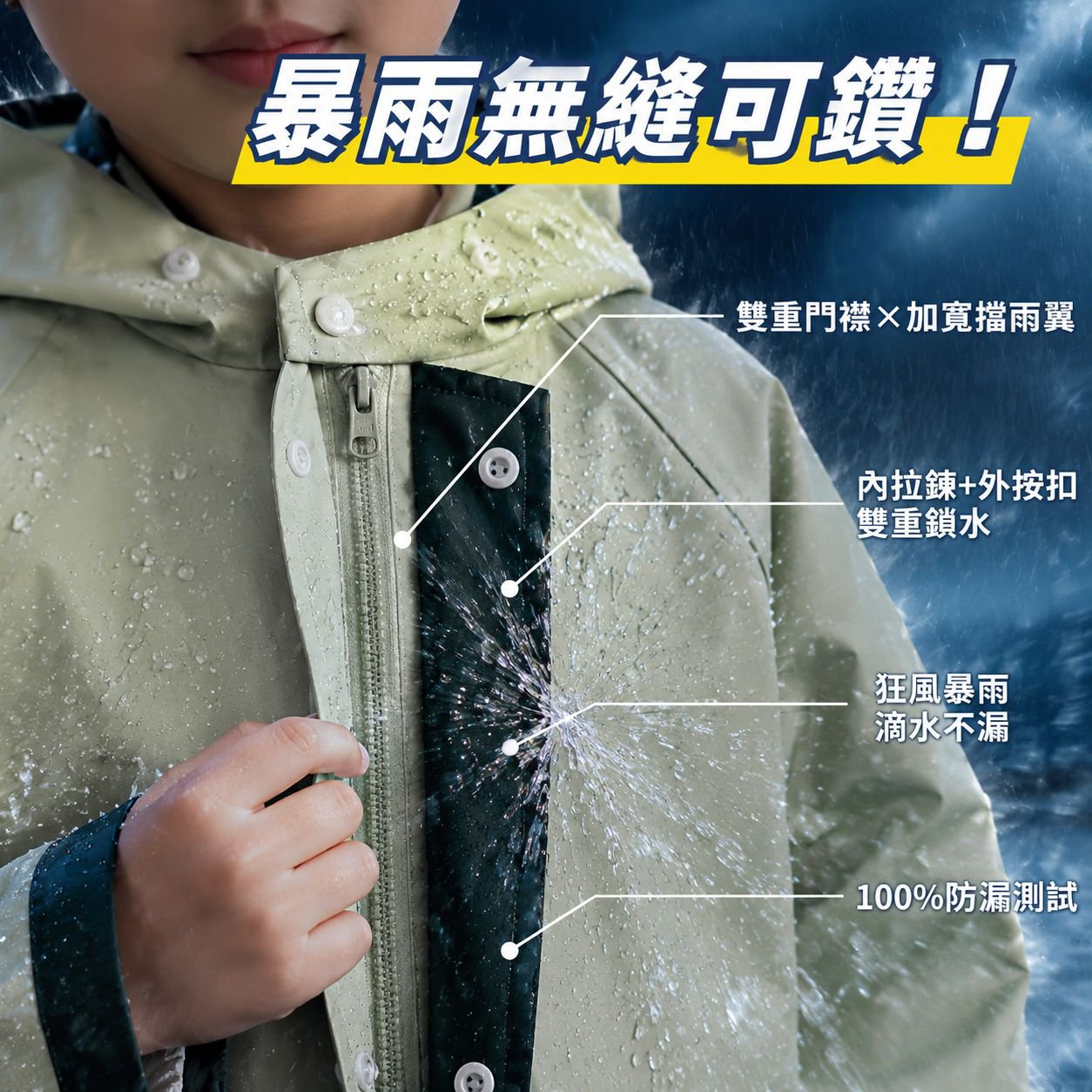 小學生兒童雨衣 一體式防暴雨書包位雨披