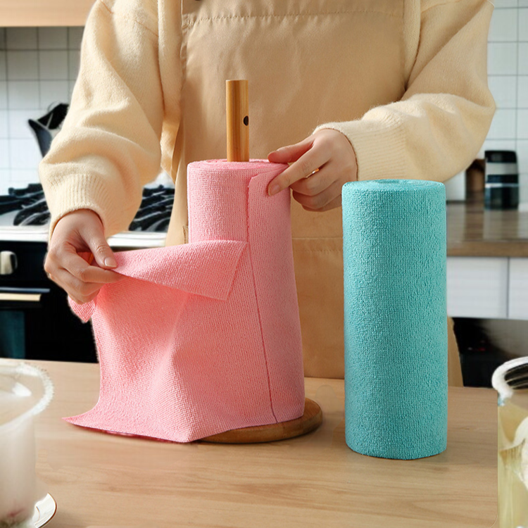 게으름뱅이 극세사 롤 행주 건습 겸용 손빨래 찢기 행주 두꺼운 롤 행주