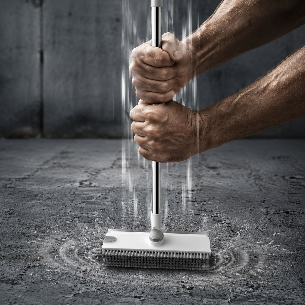 360-Degree Rotating V-Shaped Floor Brush, Bathroom Tile Grout Brush, Stiff Bristle Floor Brush