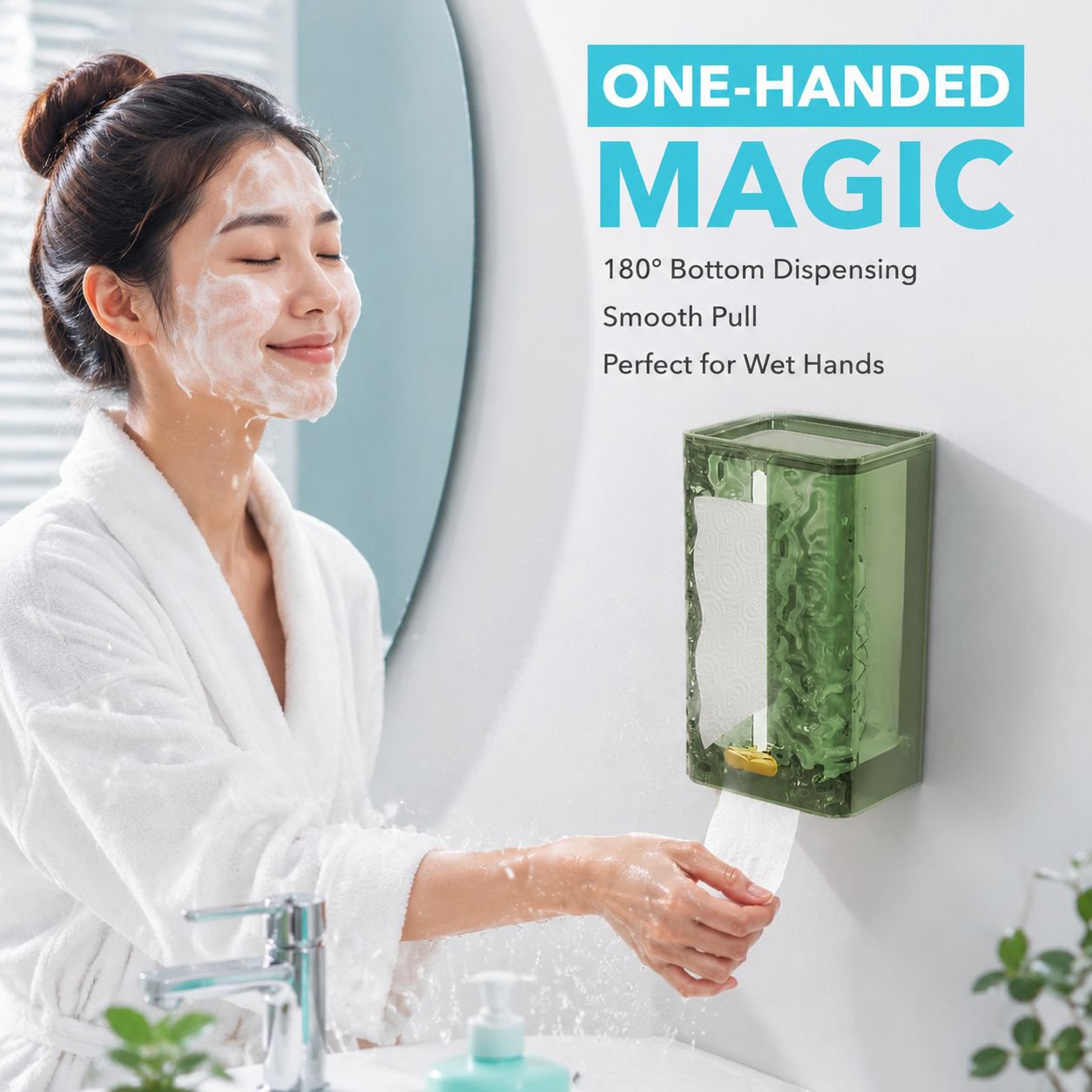 Upside-down Tissue Box, Easy Installation, Space-saving