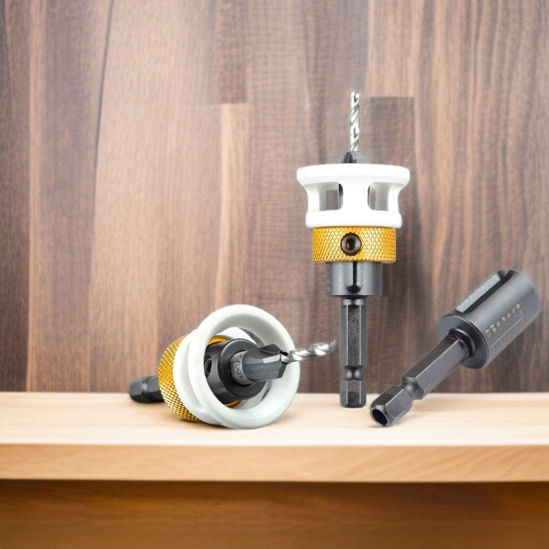 Foret conique à tête en alliage à quatre bords pour travail du bois JMY