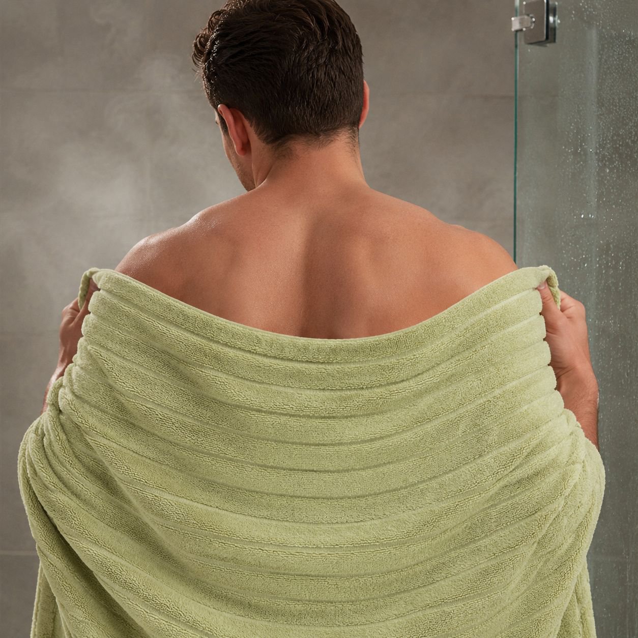 Luxury absorbent solid color bath towel