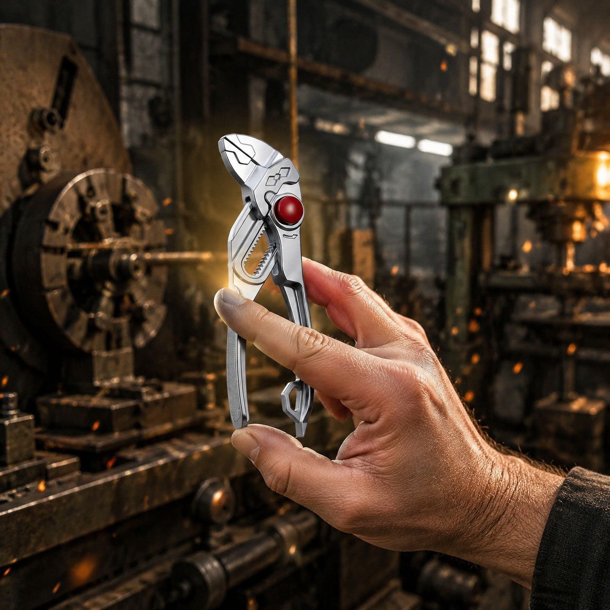 4-inch mini water pump pliers, multi-position adjustable household tool, water pipe clamp, screwdriv