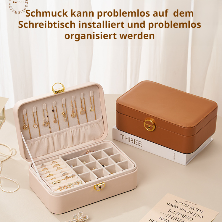 Schmuckschatulle, tragbare kleine Schachtel, kleine Schmuckaufbewahrung, Schmuckaufbewahrungsbox, Sc