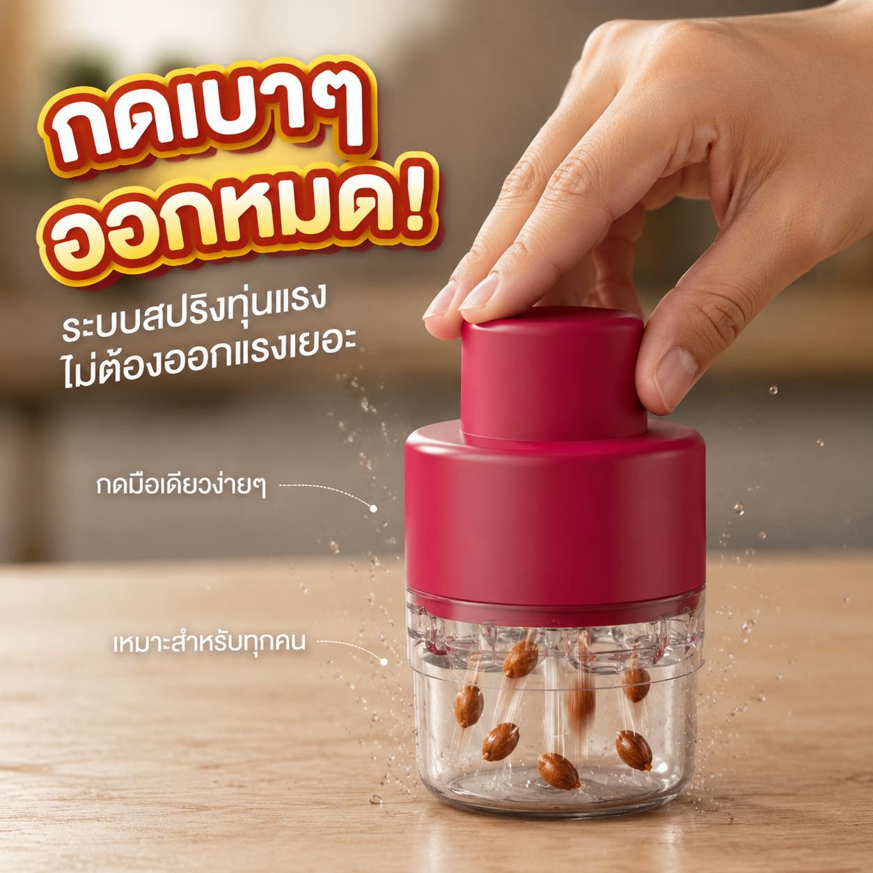 เครื่องกดเอาเมล็ดอเนกประสงค์ สำหรับเชอร์รี่ เชอรี่จีน และพุทรา
