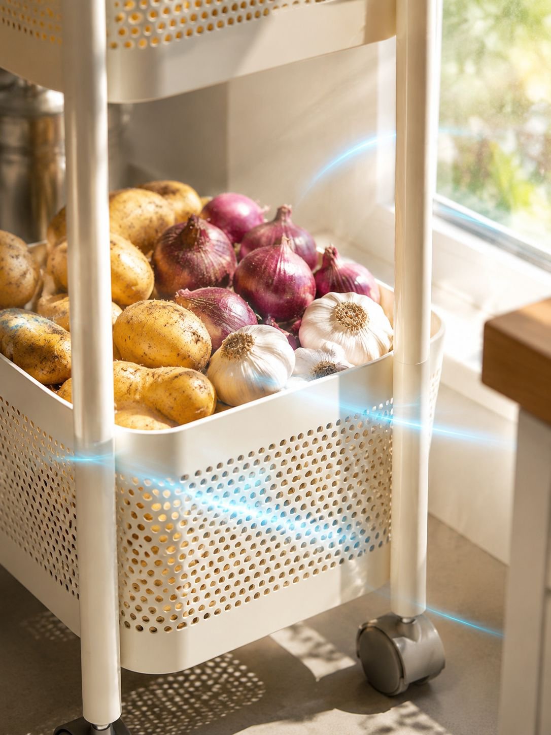 Carro de almacenamiento deslizable para cocina