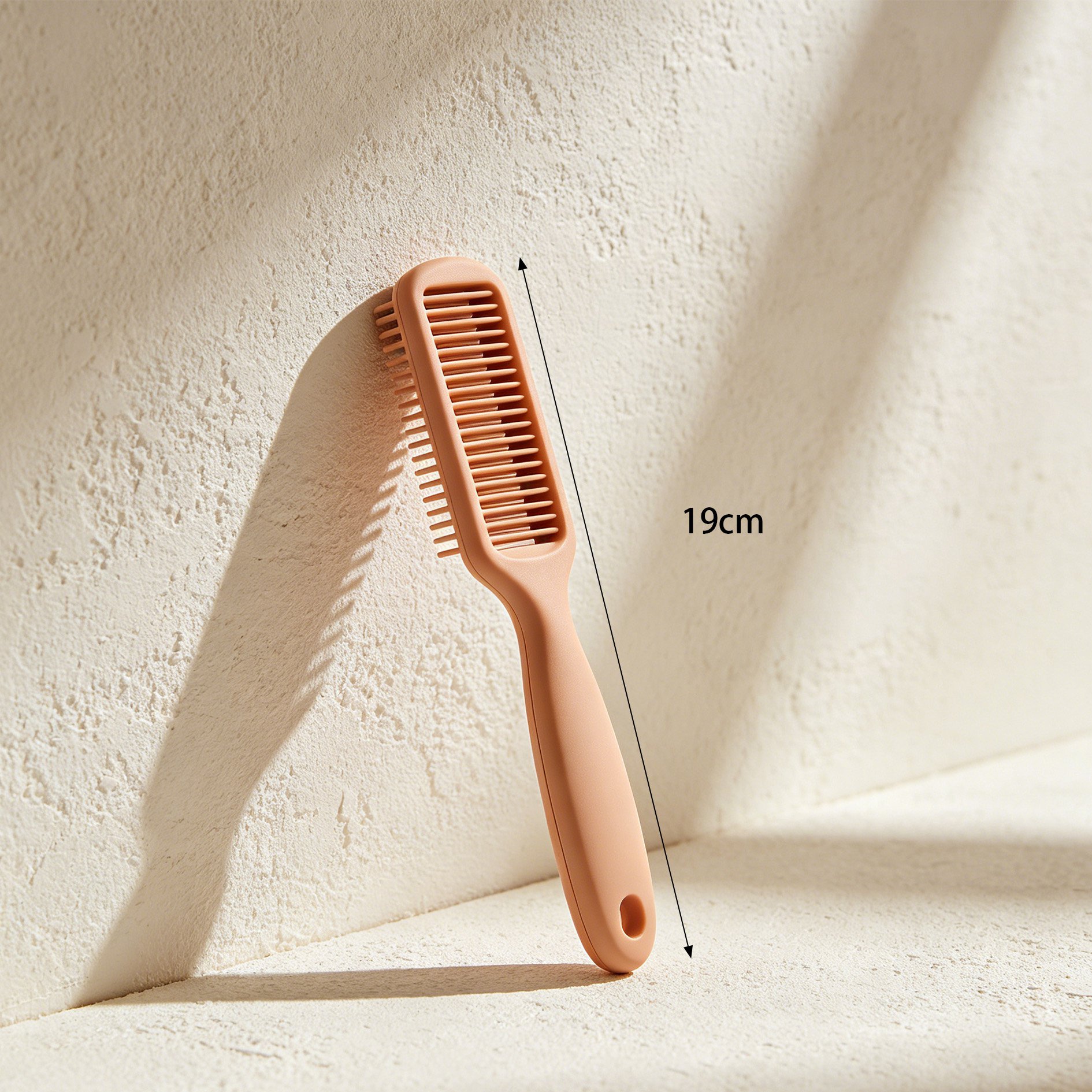 Before and after results with hair smoothing comb
