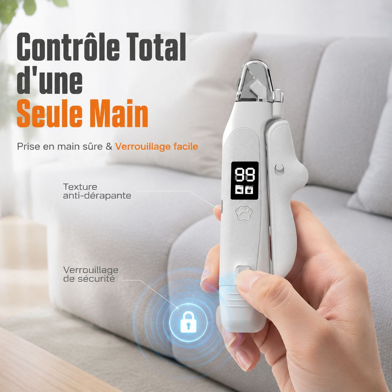 Coupe-griffes électrique pour chats et chiens