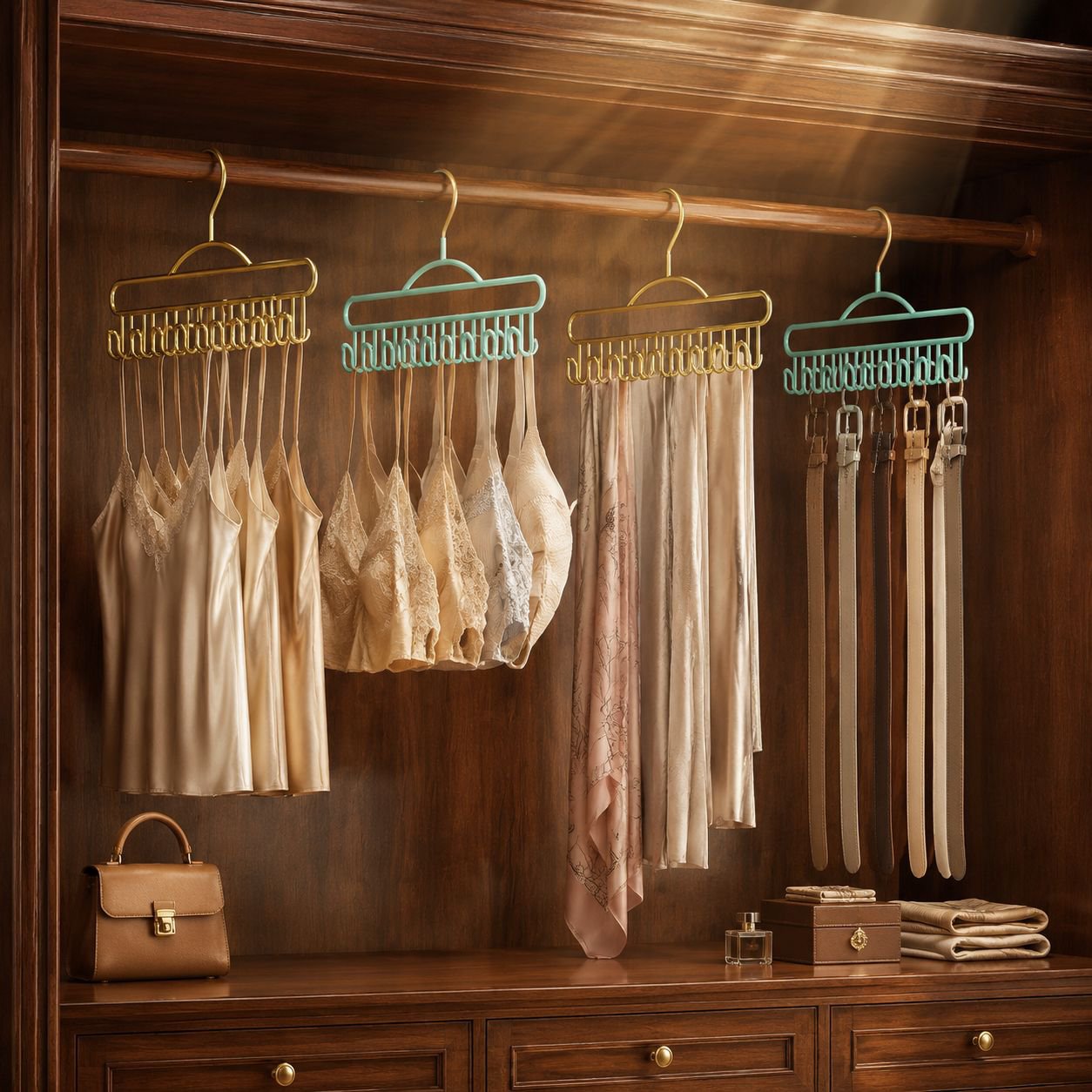 Efficient storage hanger for underwear