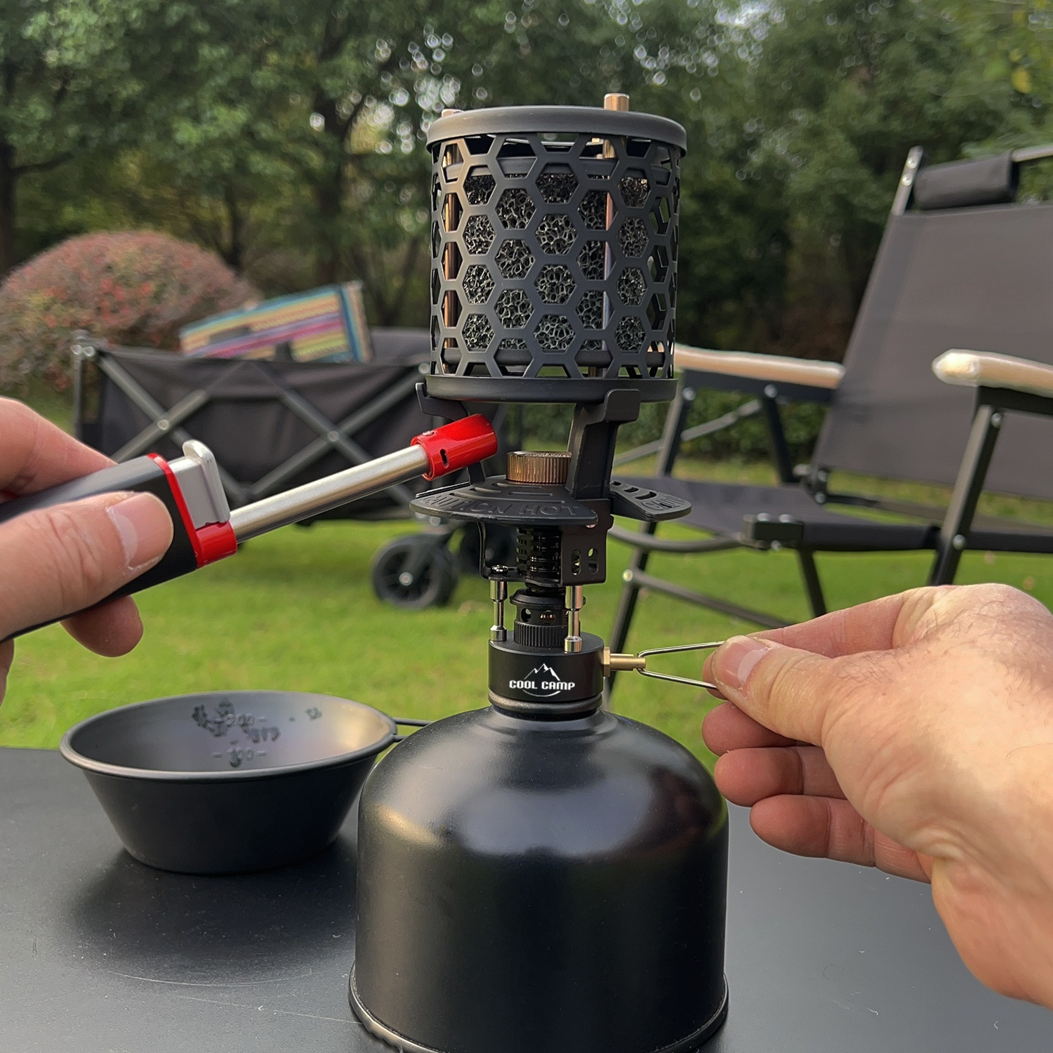 ミニ暖房炉 ガスヒーター 超軽量携帯型 キャンプ用ストーブ