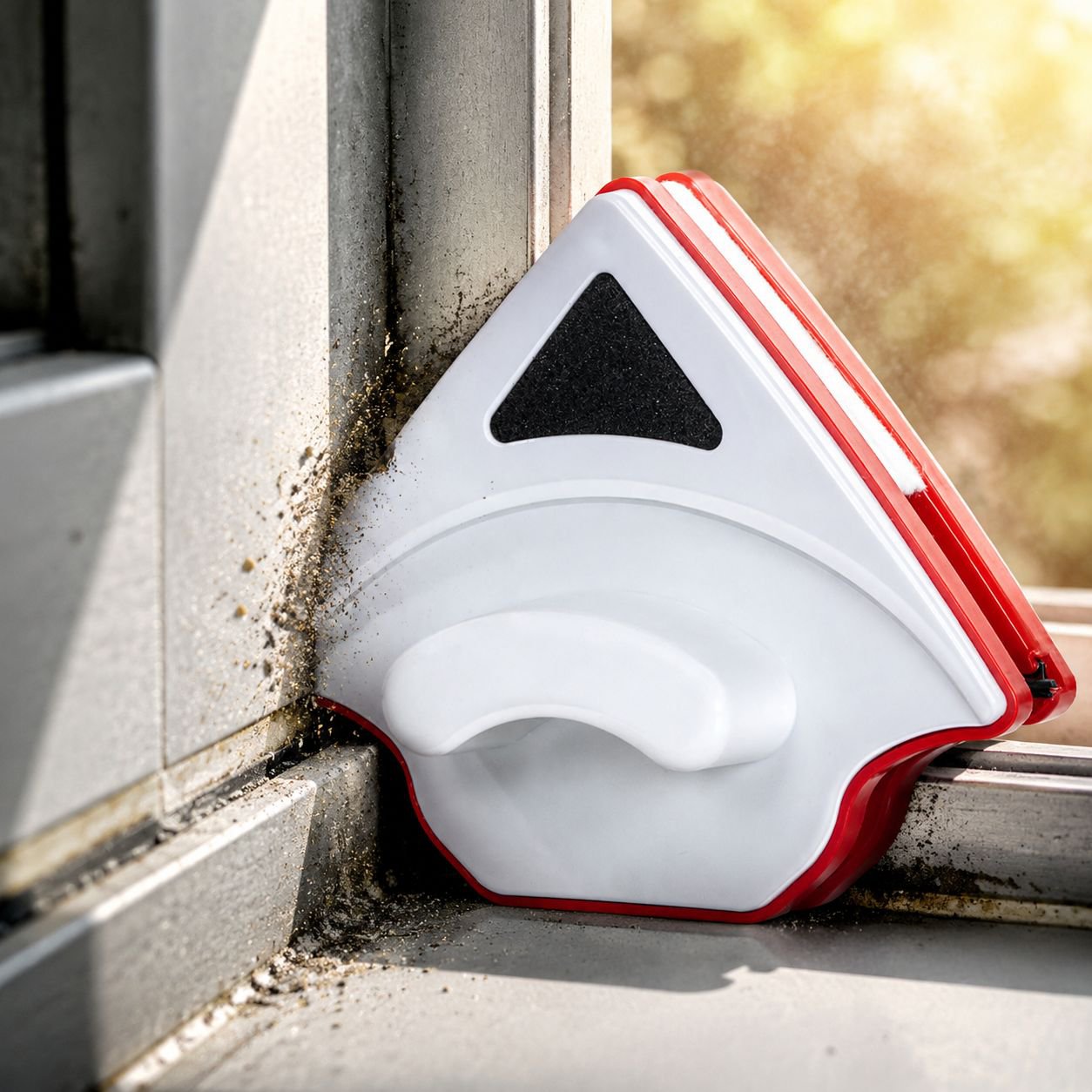 Limpiador triangular de ventanas para el hogar, limpiador de doble cara