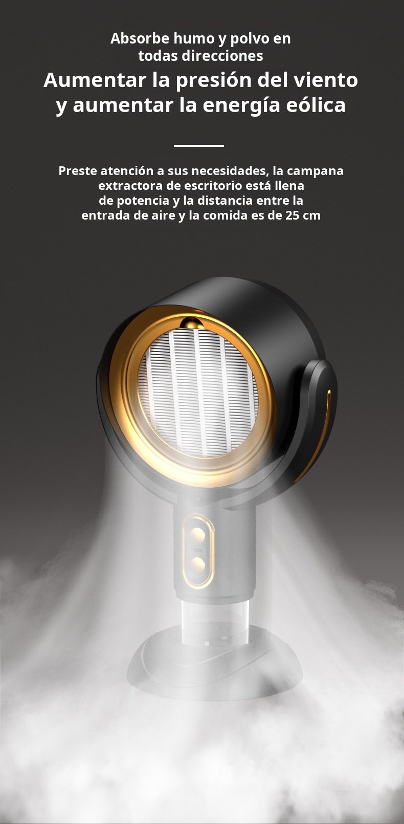 Extractor de humo eficiente para talleres y estudios