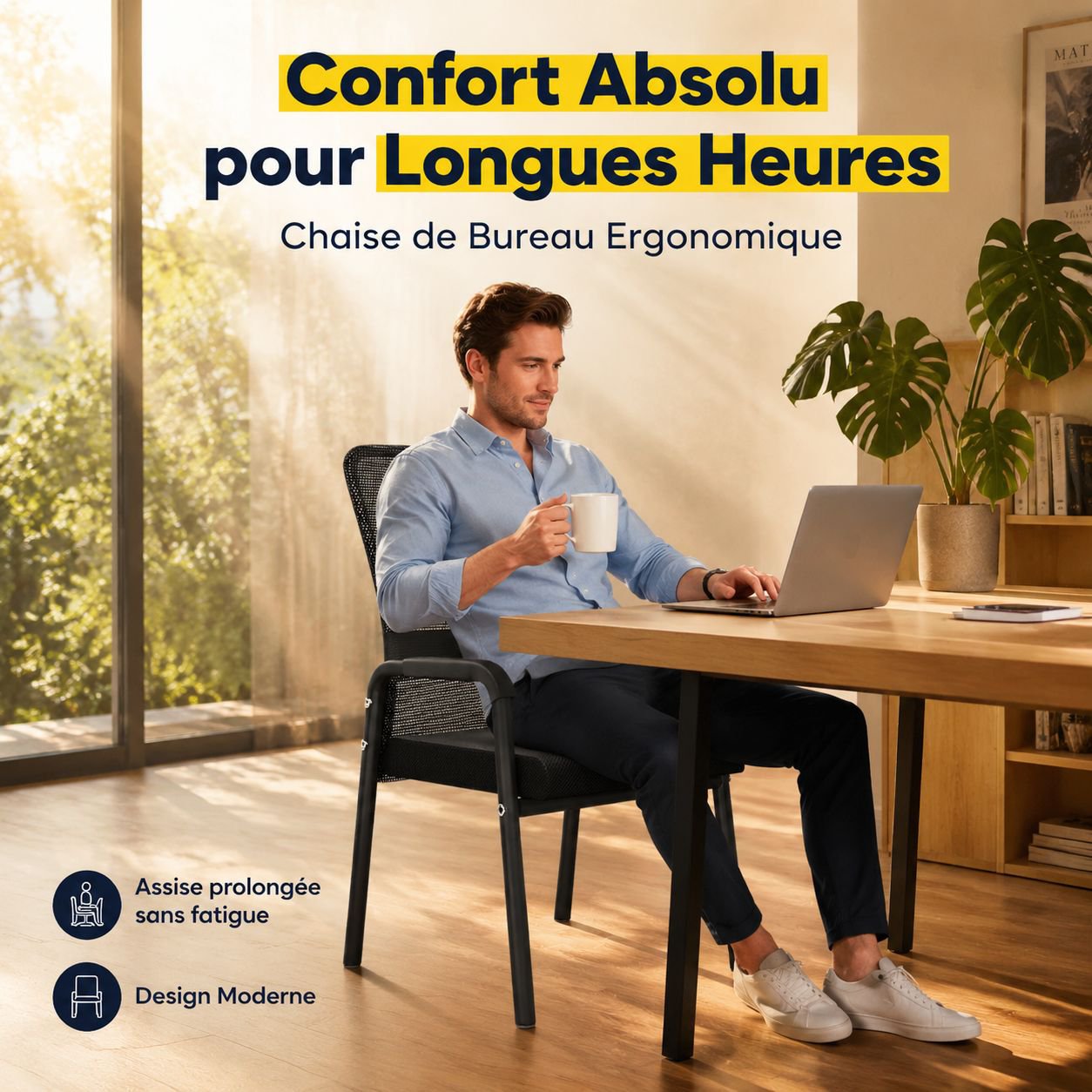 Roulettes fixes pour chaise de bureau ChairSense Alpha