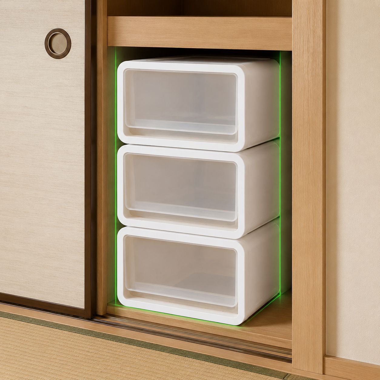 積み重ね可能な特大サイズ整理ボックス