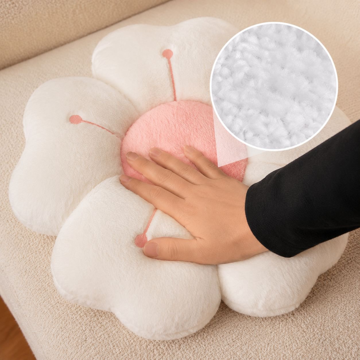 Plush Flower Cushion