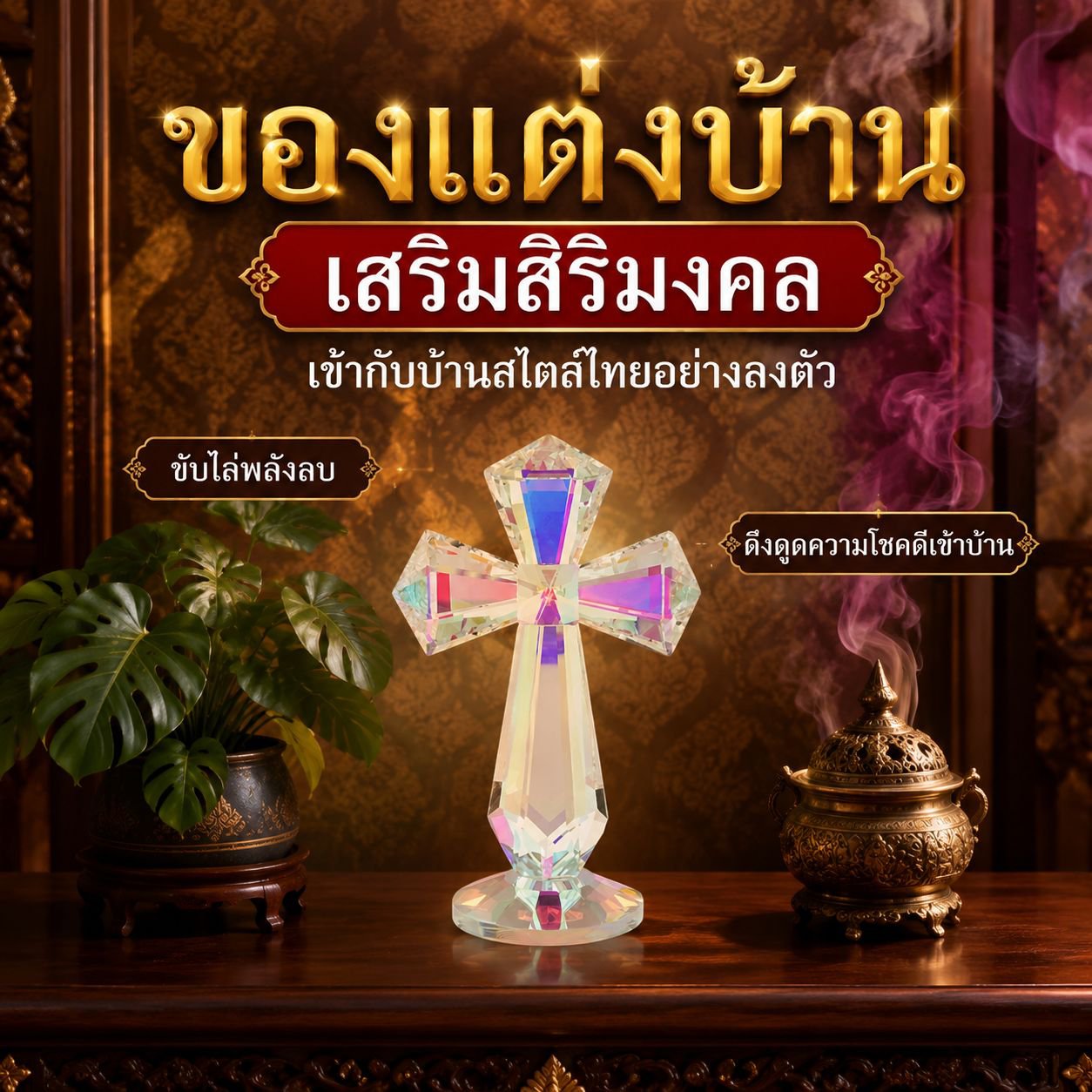 ของประดับตกแต่งห้องนั่งเล่นและห้องนอนไม้กางเขน