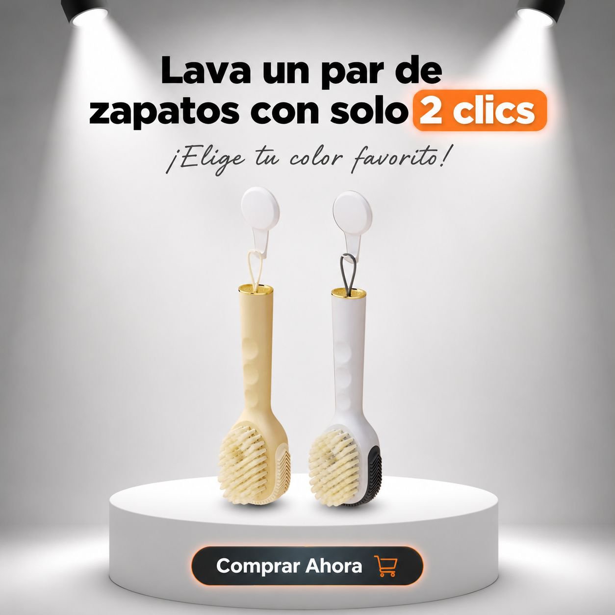 Cepillo para lavar zapatos de uso doméstico con cerdas suaves y función dosificadora