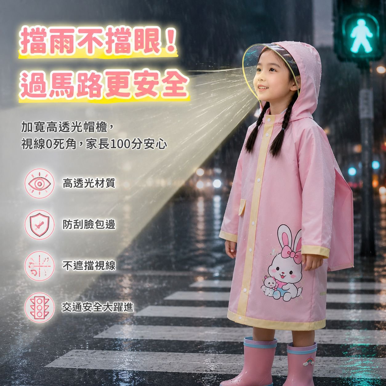 小學生兒童雨衣 一體式防暴雨書包位雨披