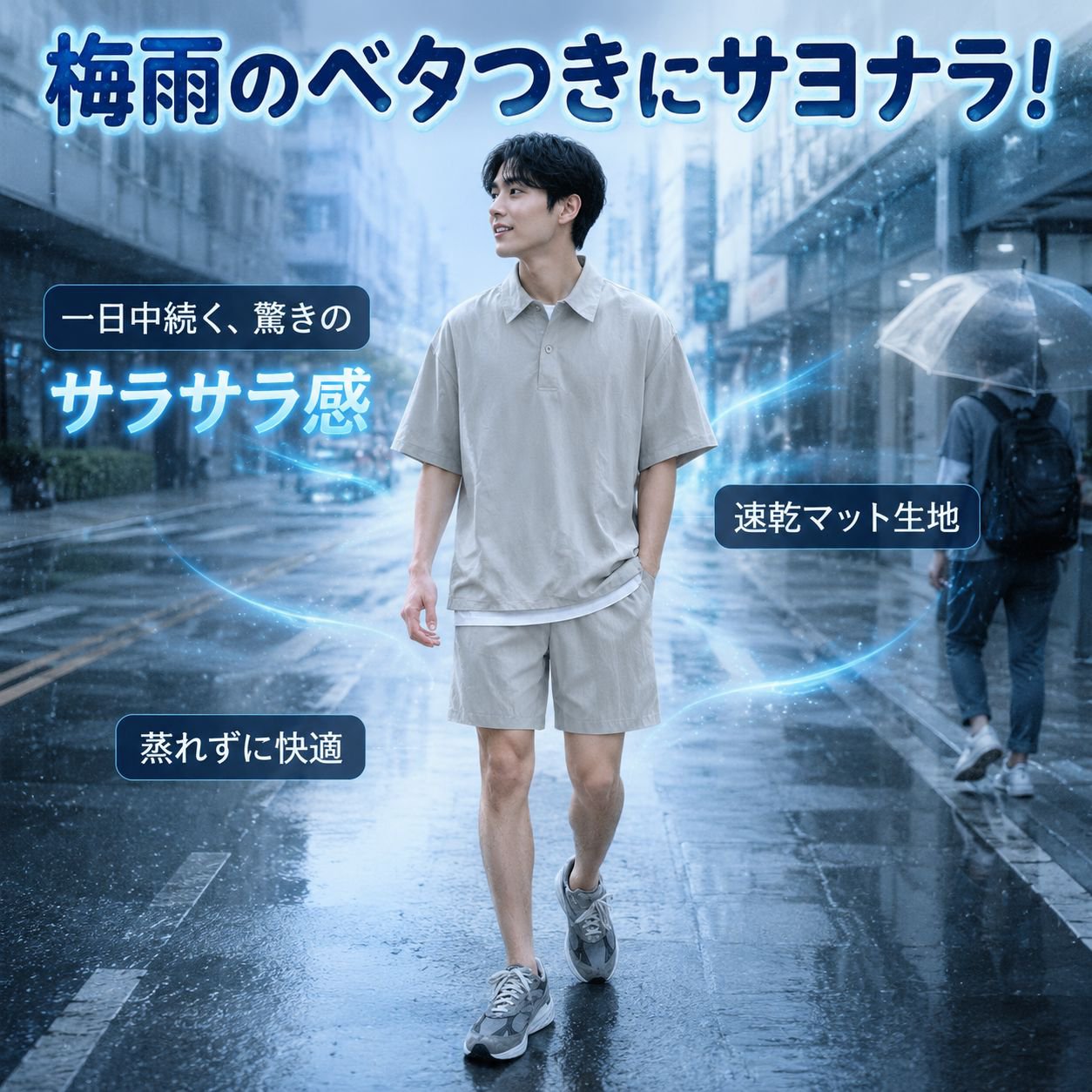 夏メンズルーズ半袖ショートパンツファッションセット