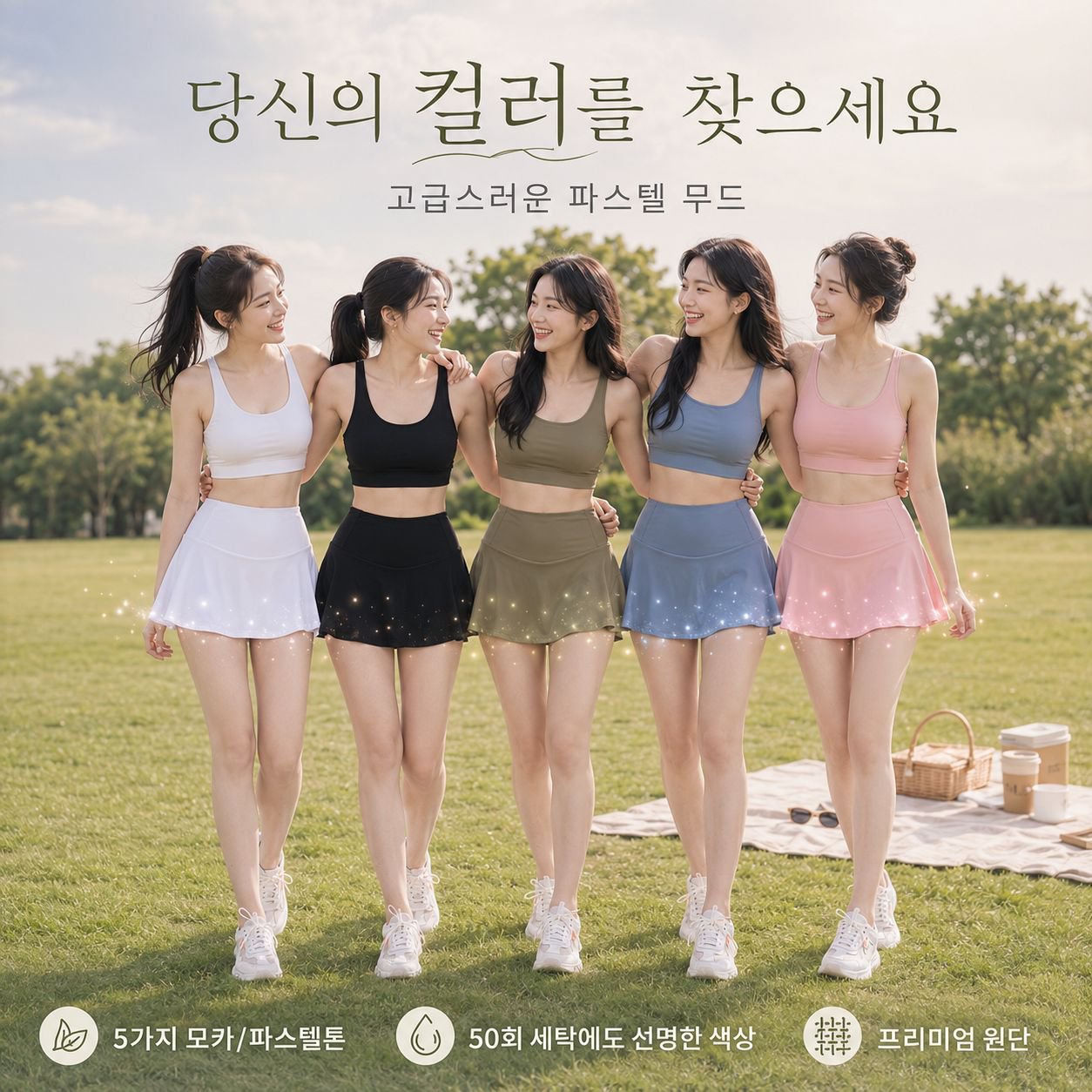 여름용 하이웨스트 요가 숏스커트 팬츠